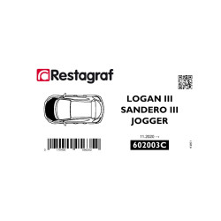 Fasteners kit for bonnet LOGAN III / SANDERO III / JOGGER 11.2020 →