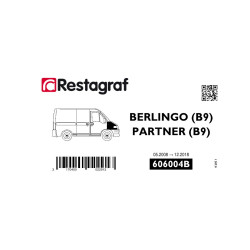 Bevestigingsset voor voorvleugel BERLINGO / PARTNER (B9) VP/VU Alle versies 05.2008 → 04.2022