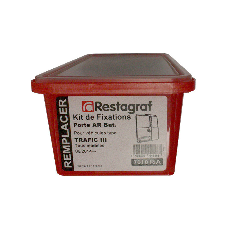 Kit met bevestigingsmateriaal voor Achterportier TRAFIC III Alle modellen 06.2014 →