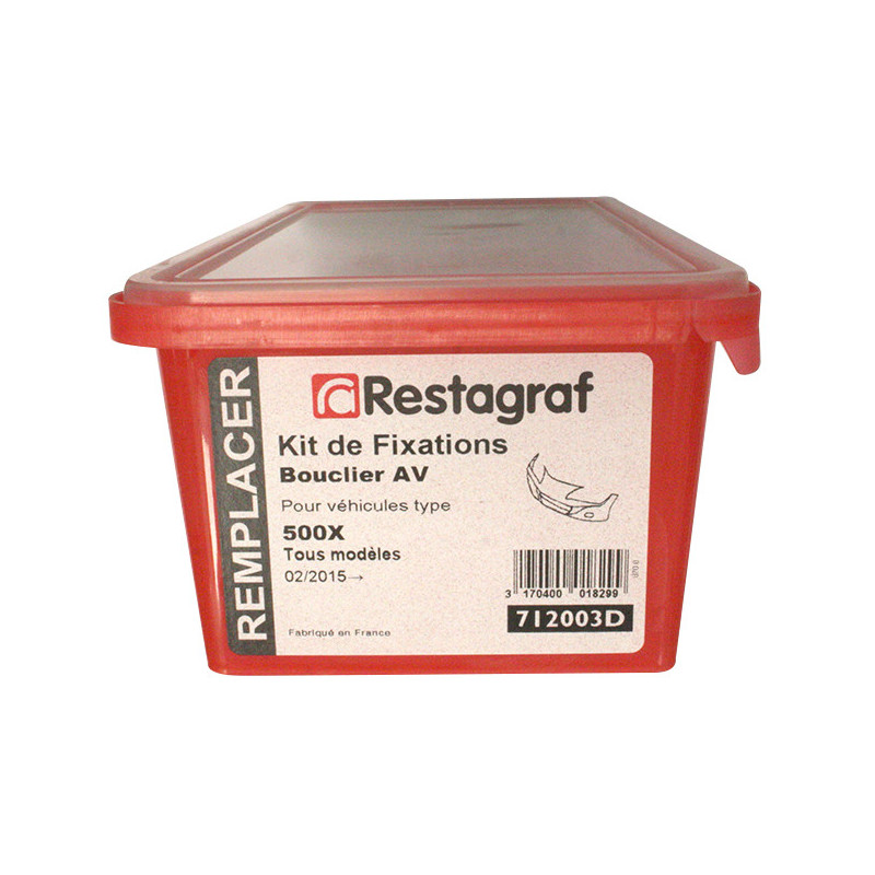 Kit met bevestigingsmateriaal voor Voorbumper 500X Alle modellen 02.2015 →