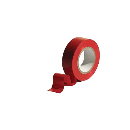 RUBAN ADHÉSIF PVC ROUGE / ROULEAU DE 10 MÈTRES