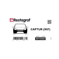 Kit de Fixations pour bouclier AV CAPTUR (X87) (Phase 2) 03.2017 → 11.2019