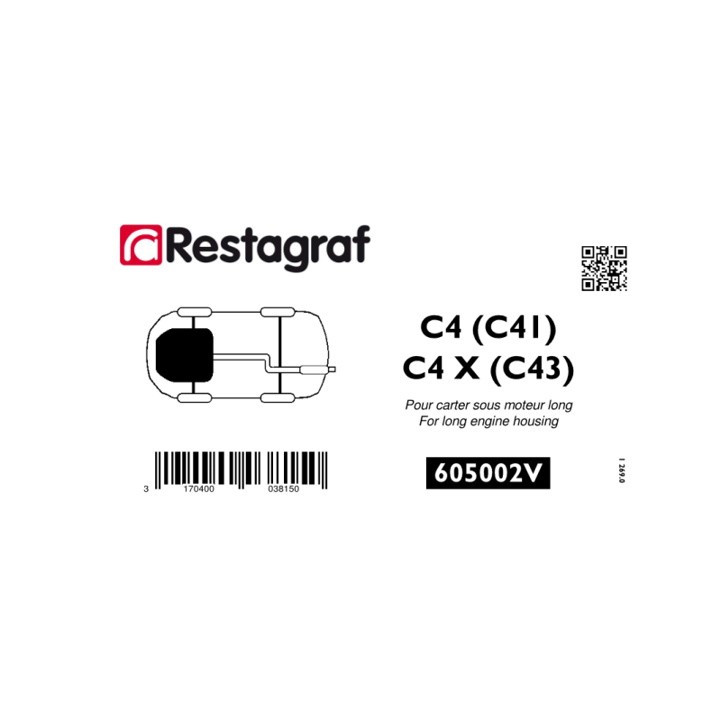 Befestigungsset für motorabdeckung (unten) C4 (C41) / C4 X (C43) 06.2020 →