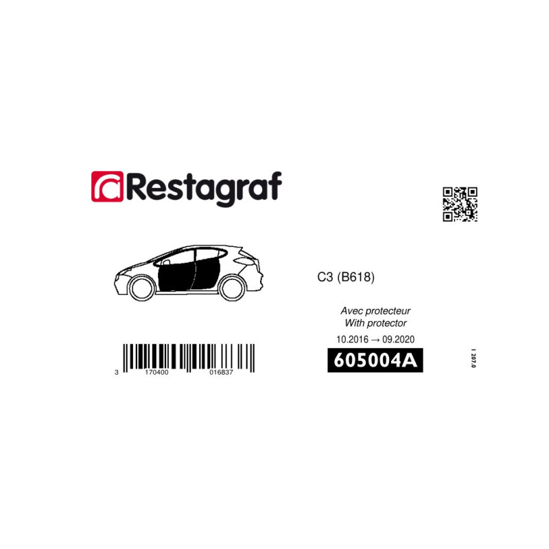 Bevestigingsset voor deuren C3 (B618) / Met bescherming 10.2016 → 09.2020