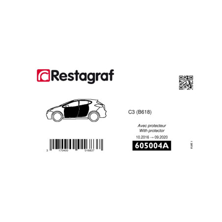 Bevestigingsset voor deuren C3 (B618) / Met bescherming 10.2016 → 09.2020