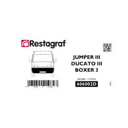Befestigungssatz für die vordere stoßstange JUMPER III / DUCATO 3 / BOXER 3 (Phase 1) 06.2006 → 07.2014