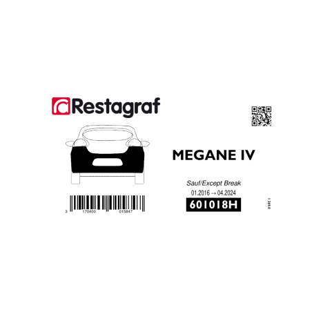 Kit de Fixations pour bouclier AR MEGANE IV Berline 01.2016 → 04.2024