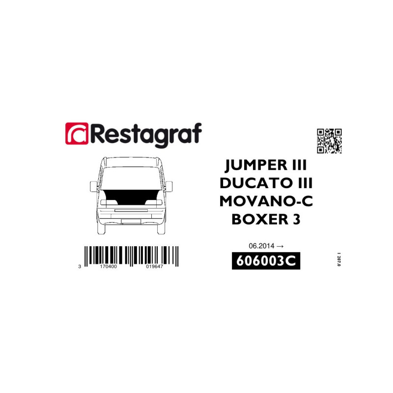 Fasteners kit for bonnet BOXER III / JUMPER III Phase 2 06.2014 →