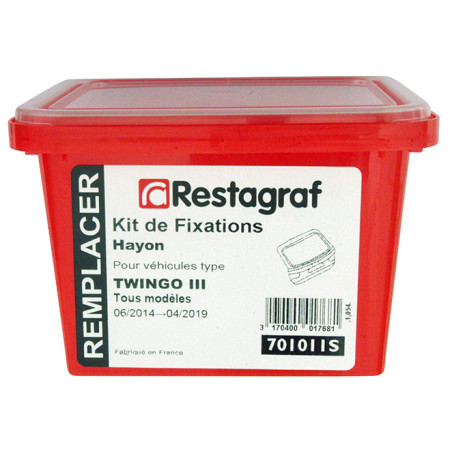 Fasteners Kit for Tailgate TWINGO III All models 06.2014 → 04.2019