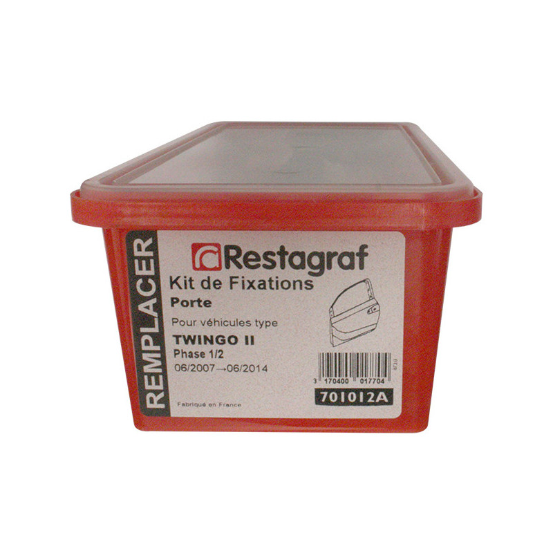 Kit met bevestigingsmateriaal voor Portier TWINGO II Alle modellen 06.2007 → 06.2014