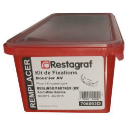 Kit met bevestigingsmateriaal voor Voorbumper BERLINGO / PARTNER (B9) VP/VU Fase 2 03.2012 → 04.2015