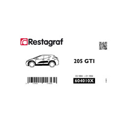 Befestigungssatz für seitenleisten 205 GTI Alle versionen 03.1984 → 01.1994