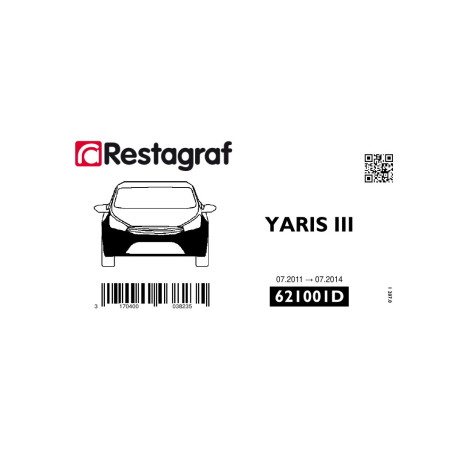 Befestigungssatz für die vordere stoßstange YARIS III (Phase 1) 07/2011 → 07/2014