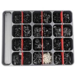 ASSORTMENT TRAY OF TRIM CLIPS MERCEDES TYPE