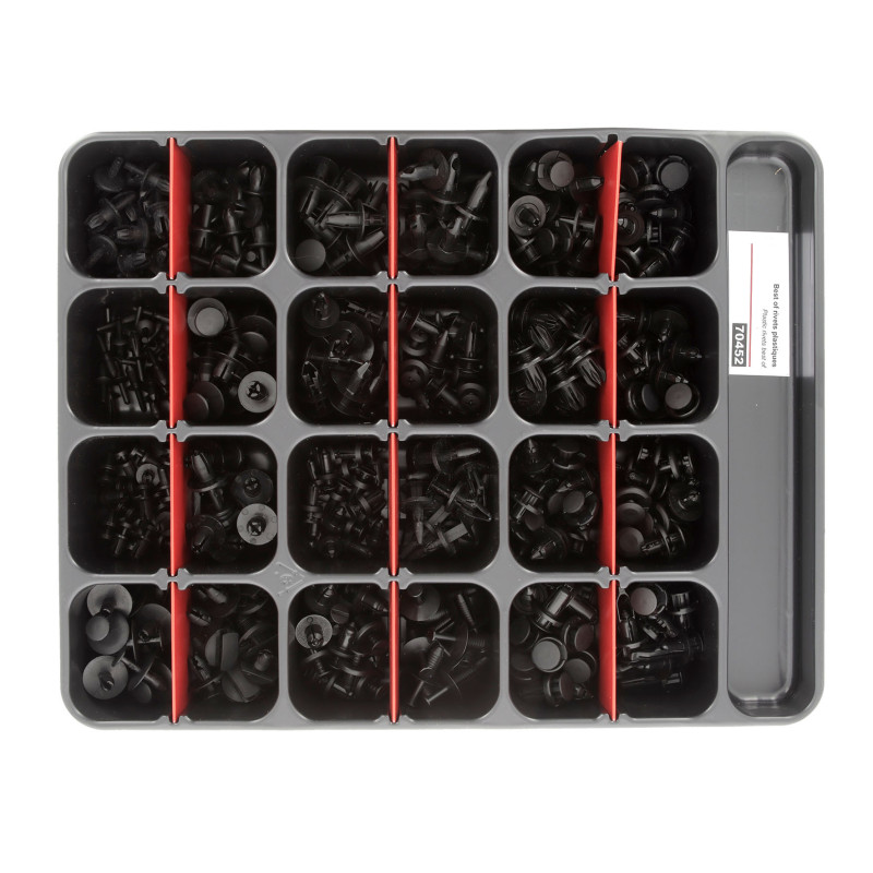 BORD MET BEST OF PLASTIC KLINKNAGELS